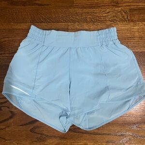 Lululemon Hotty Hot  Sky Blue Athletic Shorts